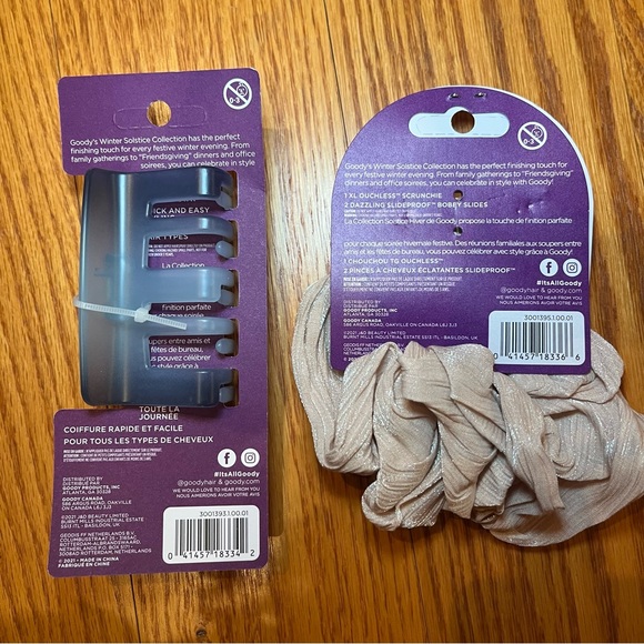 *NEW* Goody Large SlideProof Claw Clip. Ouchless XL Scrunchie & Bobby Slides - Picture 2 of 2